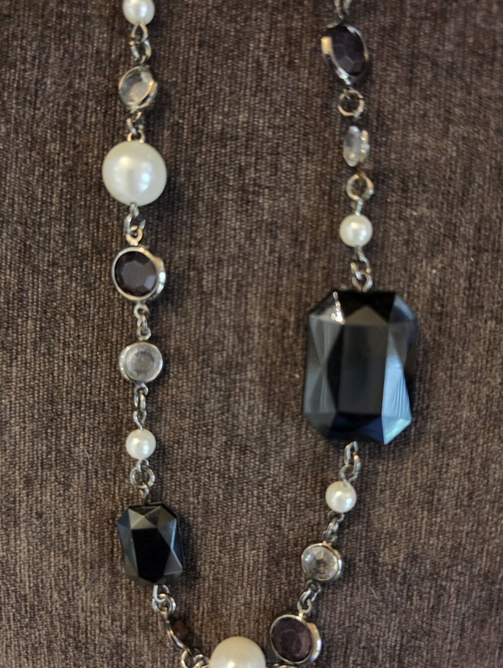 Classic Black and Pearl Statement Necklace